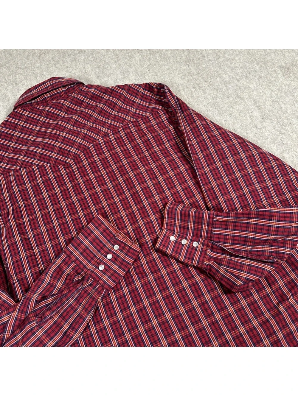 Vintage Wrangler Shirt Men’s XL? Red Southwestern Pearl Snap Cowboy Western